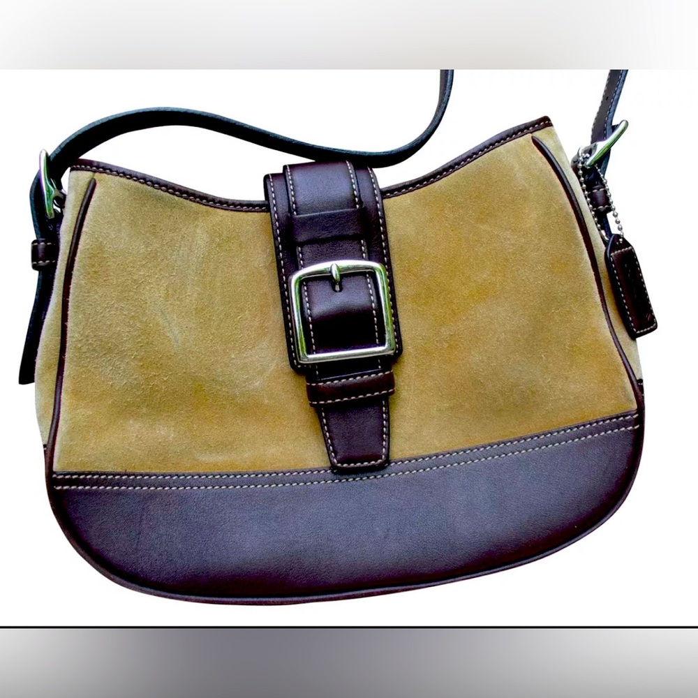 Vintage Coach suede and leather purse